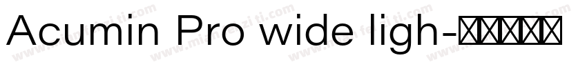 Acumin Pro wide ligh字体转换